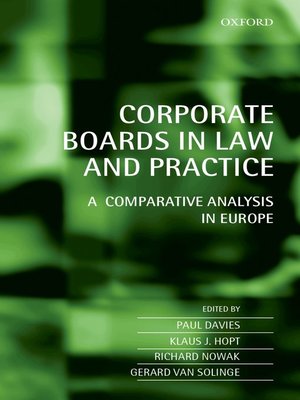 cover image of Corporate Boards in Law and Practice